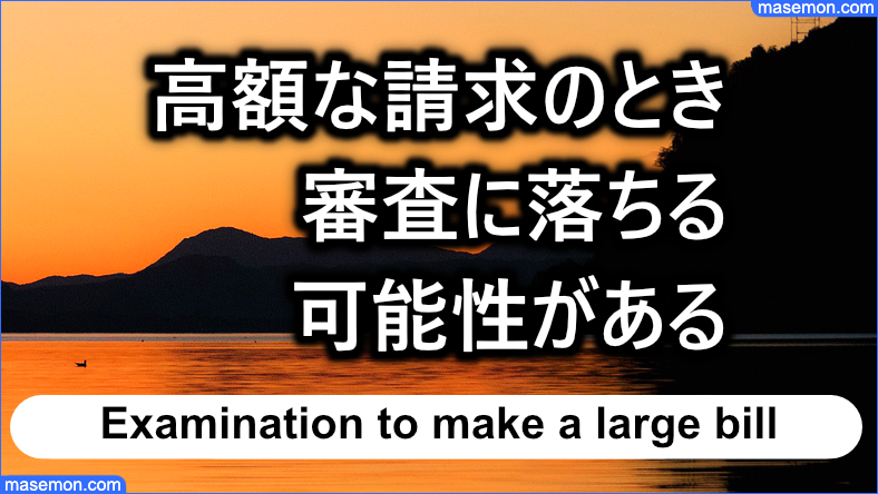 高額な請求のときに審査に落ちる可能性がある